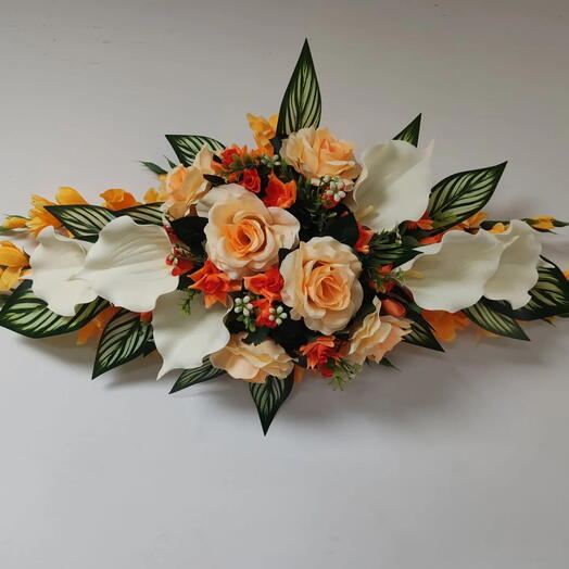 Композиция "Лодочка". Цвет оранжевый