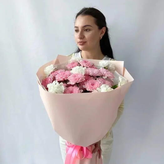 Хризантема кустовая и диантус
