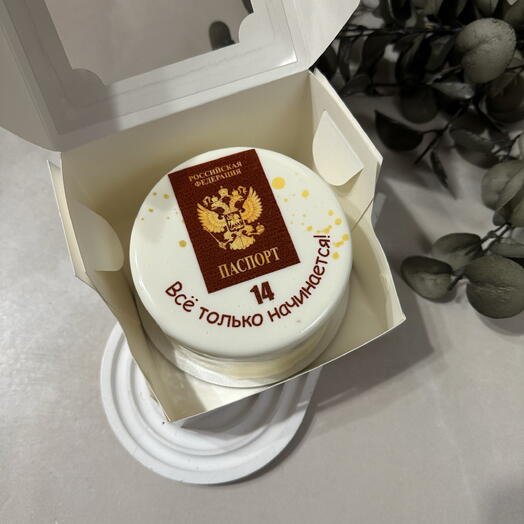 Бенто торт с паспортом 14 лет