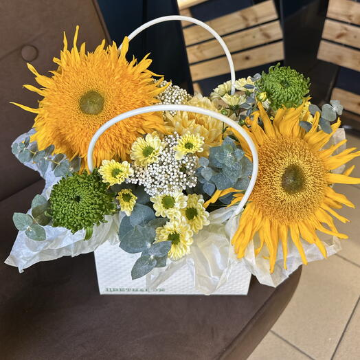 Сумочка яркая с подсолнухами 🌻