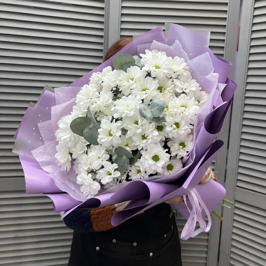 Хризантемы с эвкалиптом 💞