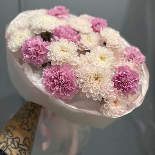 Прекрасные диантусы и нежные хризантемы 🌸🩷🫶