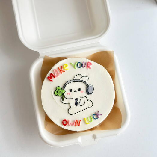 Бенто торт «Make your own luck для друга, подруги, коллеги