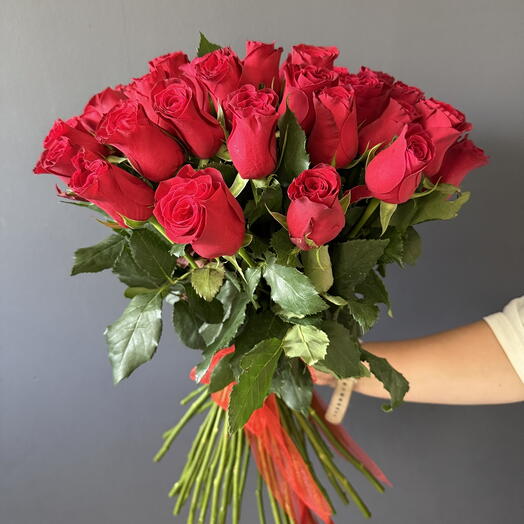25 роз "Родос"