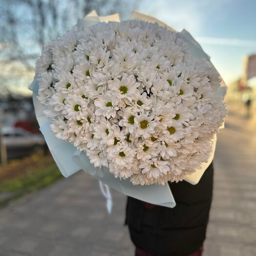 Букет из 35 хризантем
