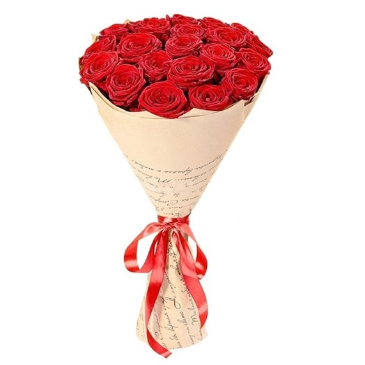 Красные розы элитные (21 шт.)