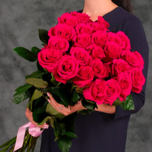 Bouquet of 25 pink roses