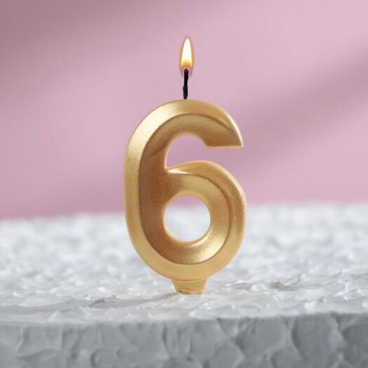 Golden candle "6"