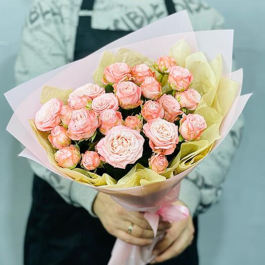 Rosas peonías. Rosas arbustivas . Ramo de rosas