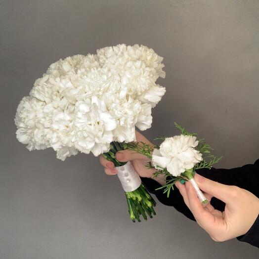 Bridal bouquet of carnations