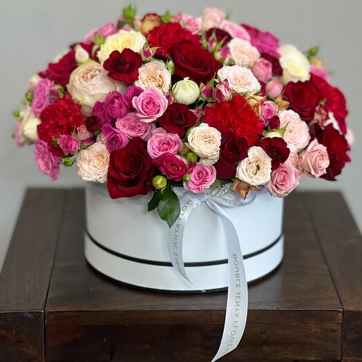 Large box flower arrangement