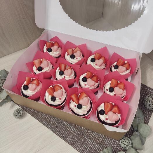 Chocolate cupcakes 12 pcs