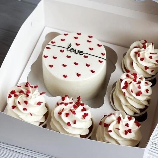 Set of cake+cupcakes 5 pcs