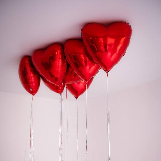 7 foil hearts