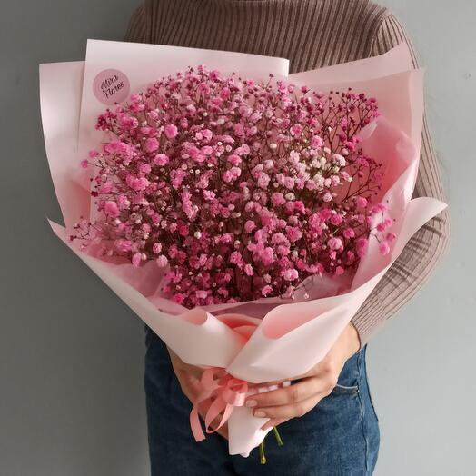 Bouquet of pink gypsophila "Cloud"
