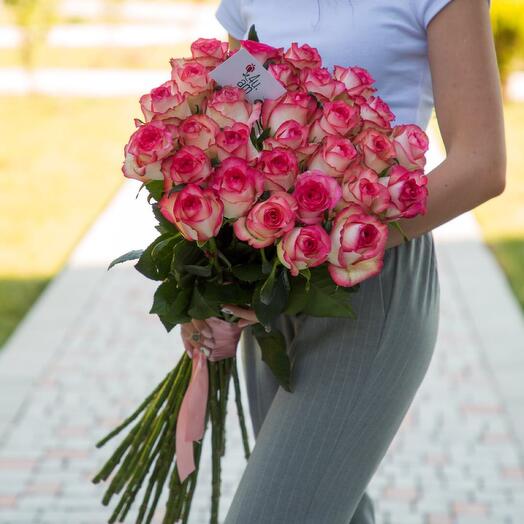 Roses `Jumilia' pink 29 pcs, 80cm