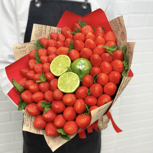 Букет клубника и лайм от Flowerstorg N231