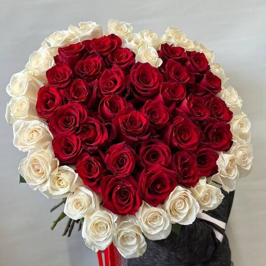 Сердце из роз