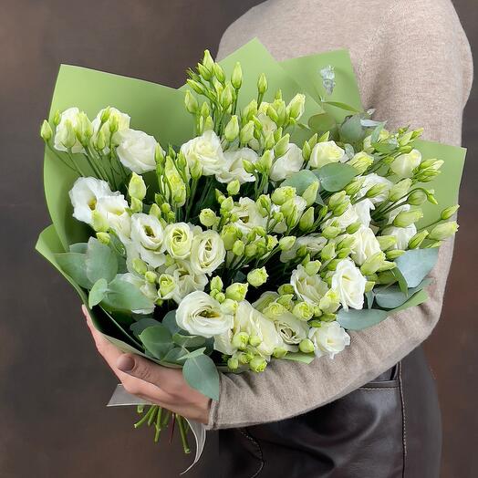 Bouquet of eustoma Rosy white 9pcs