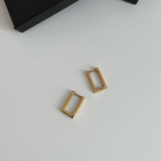 Серьги из гипоаллергенной стали с покрытием золотом FORM L (gold)