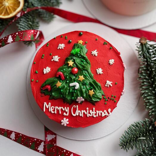 Новогодний макси бенто-торт с ёлочкой