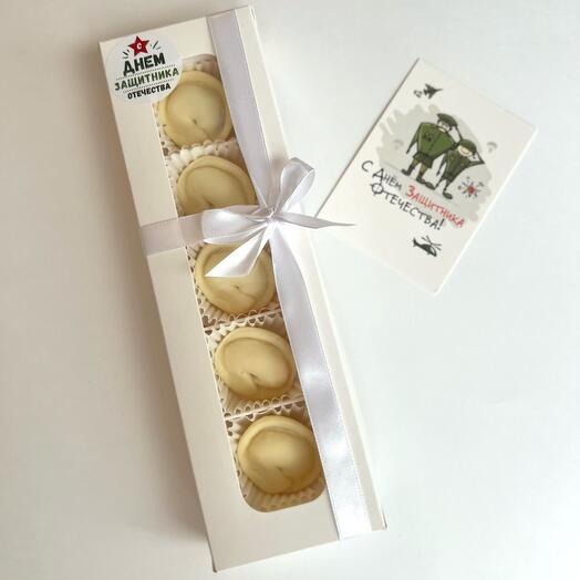 Пельмени из бельгийского шоколада Callebaut с миндалем 5 шт