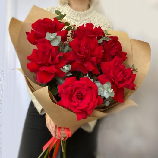 Букет из ажурной красной розы