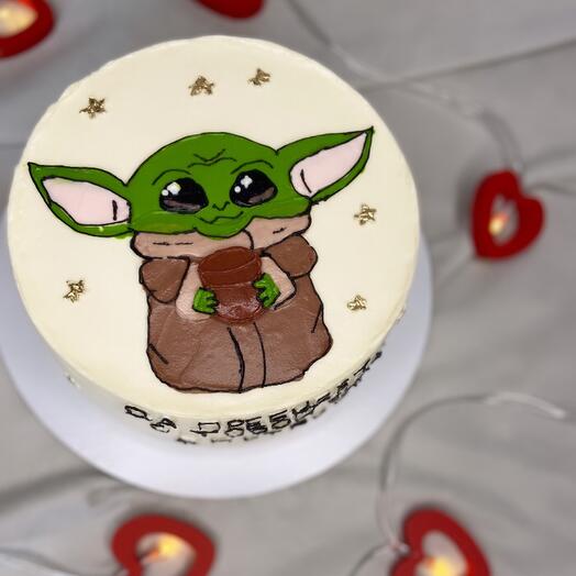 A birthday cake for a friend of a friend of a husband of a wife of a loved one as a gift star wars