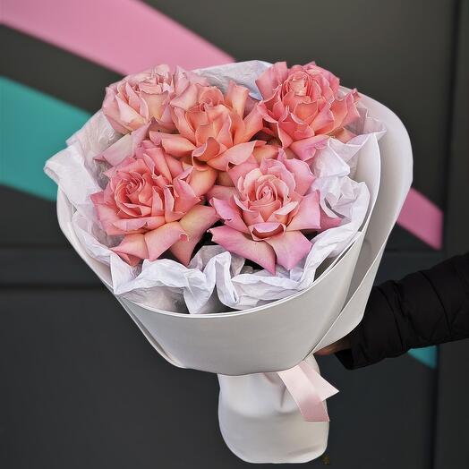Букет "Нежное послание 💌" с розовой розой