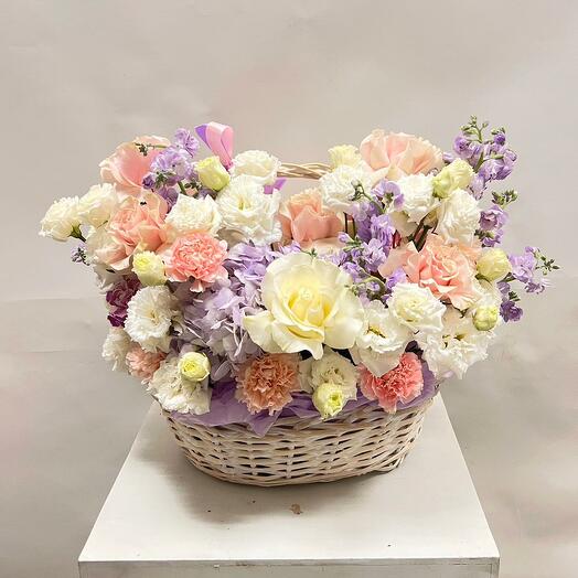 Author's basket in delicate shades
