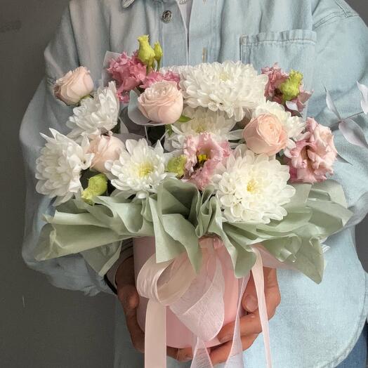 Flowers in a hatbox