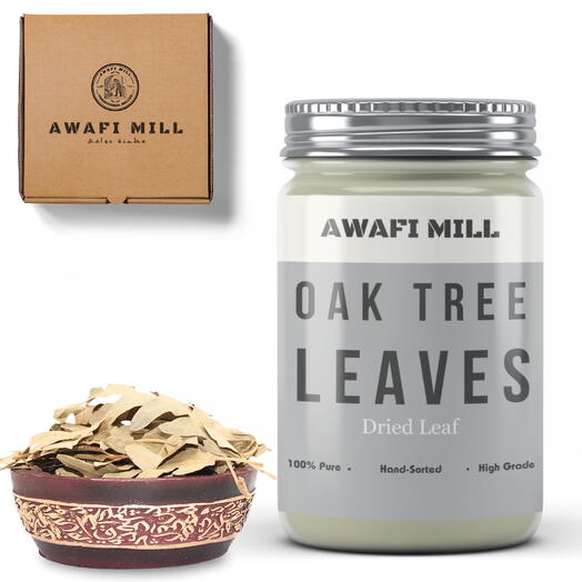 AWAFI MILL Oak Tree Leaves | Quercus alba Crushed - Bottle of 100 Gram