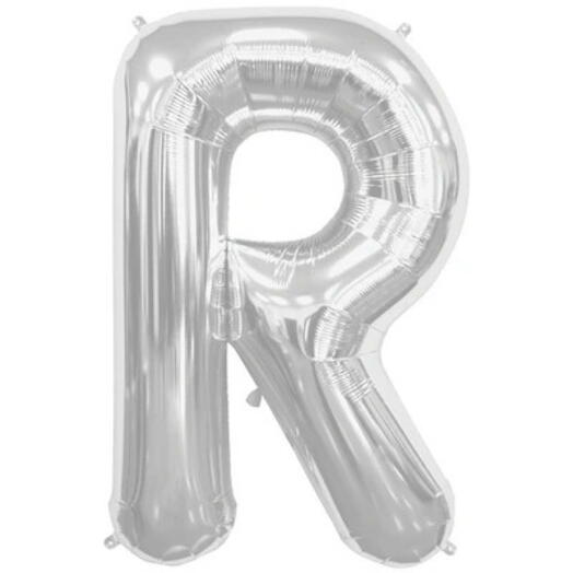 Letter R Silver Foil Balloon-5294