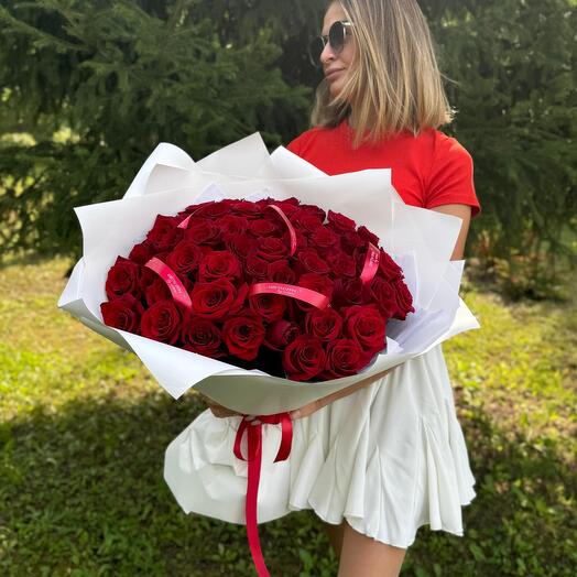 ♥️Букет из 51 бордовой розы