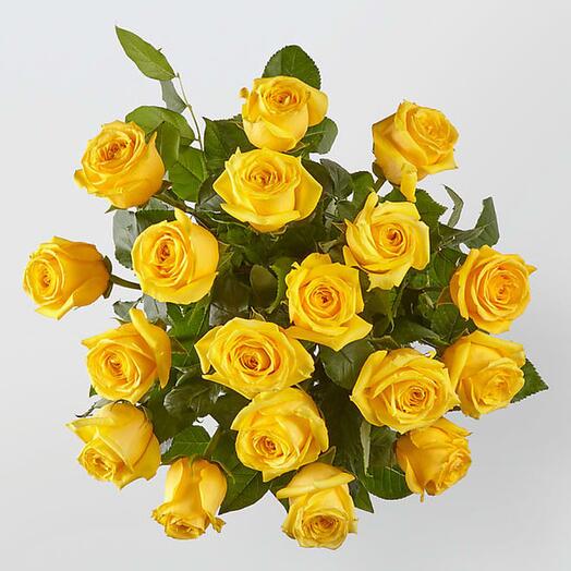 Yellow roses with Vase