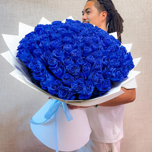 101 Premium Blue Roses - 5557