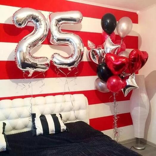 Шары на 25 лет