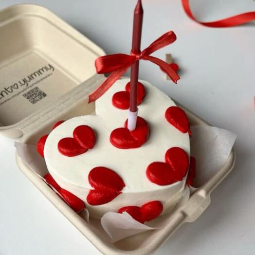 Бенто торт с сердечками