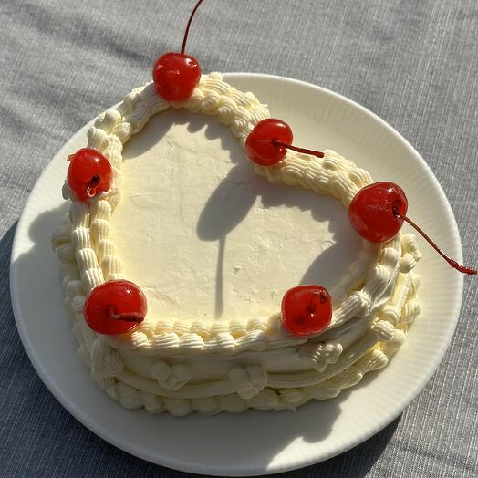 Honey cake with cherries