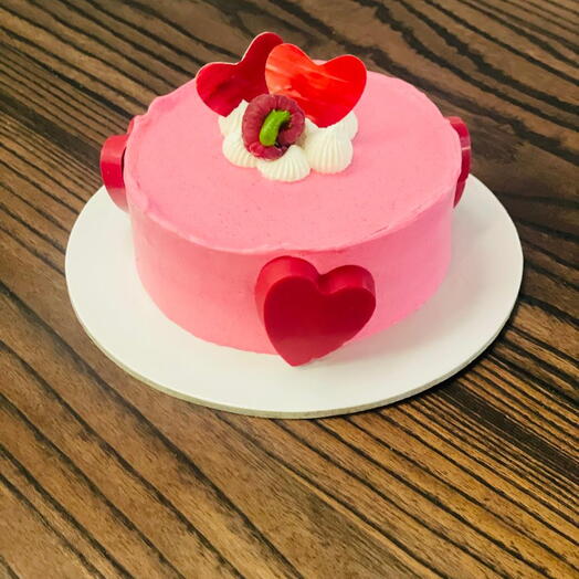 Womens day Red velvet cake with heart