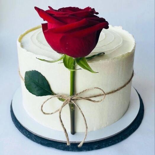 Великолепный торт с розой 🌹