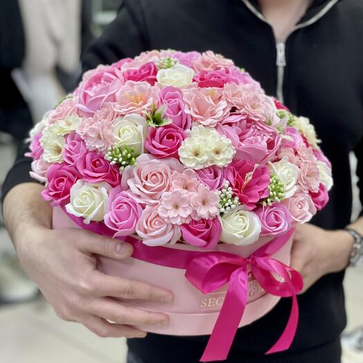 Большой букет розовый