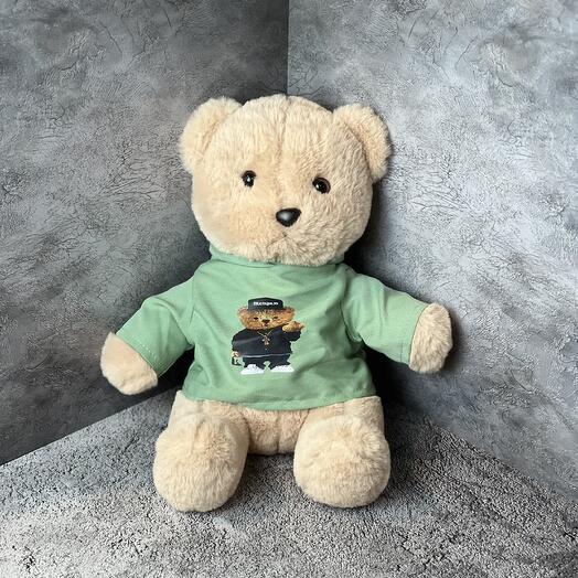 Мягкая игрушка медведь в толстовке 💚,ИЛ-ФИОРЕ