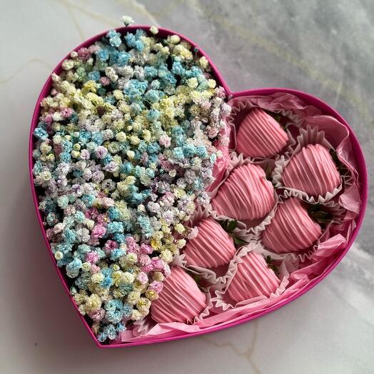 Гипсофила с клубникой в шоколаде