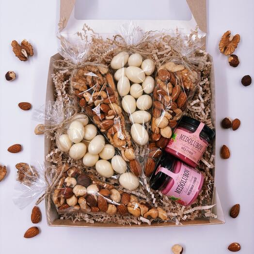 Вкусный подарок «Ореховый сет» 🌰 Подарок девушке, маме, сестре, подруге, учителю, бабушке, подарок в благодарность, комплимент