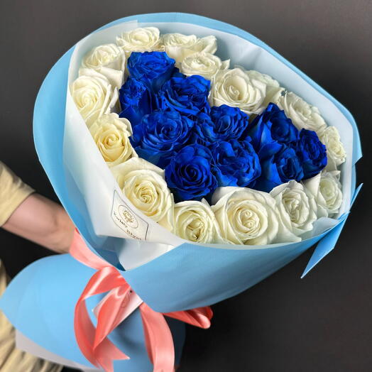Corazón 💙 25 Rosas Premium
