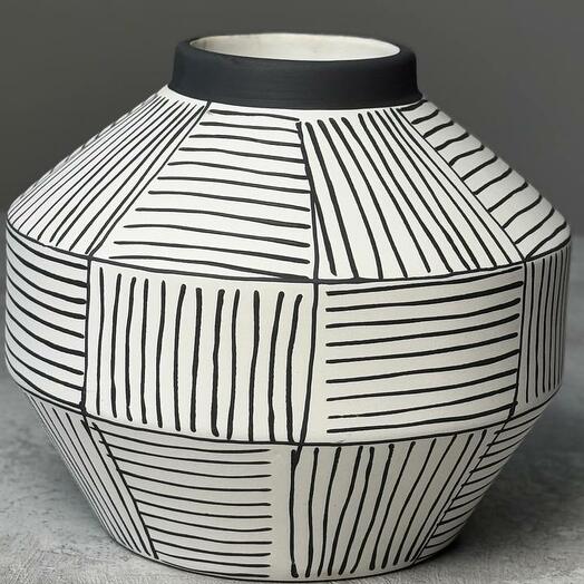 Vase Squares-Stripes