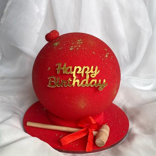 Торт-бомба эффектный подарок сюрприз для любимой/любимого Happy Birthday/С Днем рождения