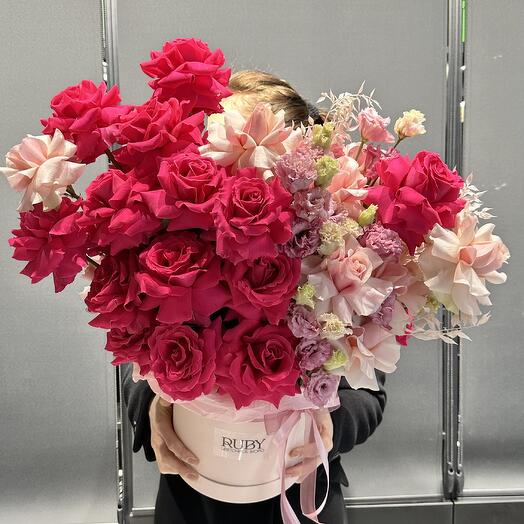 Композиция французские розы, композиция премиум, французская Роза