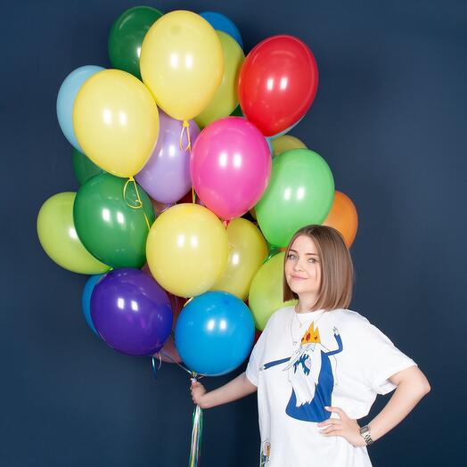 Balloons 25 pcs PASTEL WITH PROCESSING